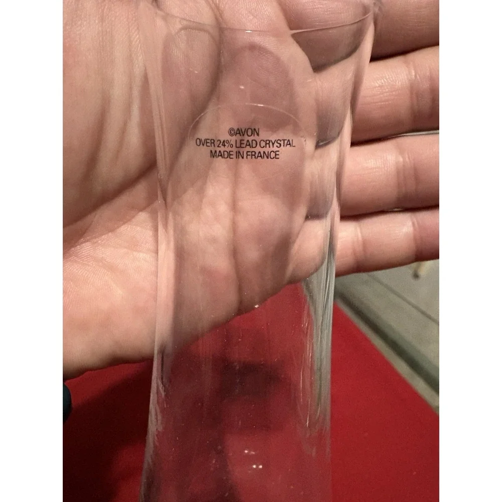Vintage Avon Lead Crystal Rose Bud Vase 9.5